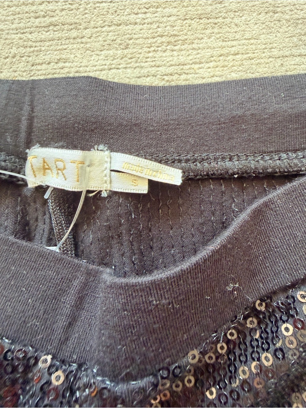 Tart Collections Black Sequin Leggings Small NWT - Picture 3 of 8